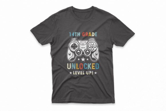 14th Grade Unlocked Level Up T-Shirt Design