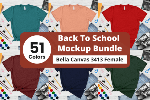 Bella Canvas 3413 Female Mockup Bundle for Designers and Creators