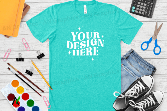 Bella Canvas 3413 Unisex Mockup - 089: A Professional Design Tool for Back To School T-Shirts