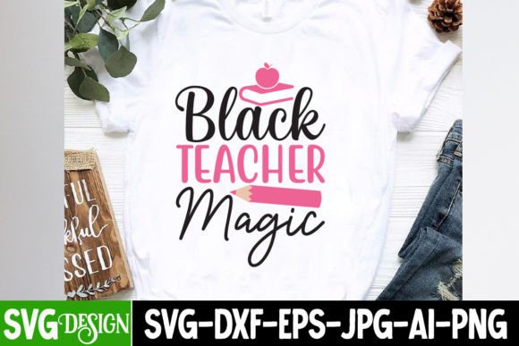 Black Teacher Magic SVG Cut File for Creative Projects