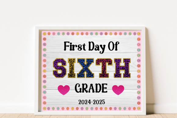 Commemorate Your Child’s First Day of 6th Grade with This Vibrant Print