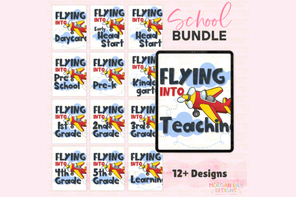 Flying into School Grade Level PNG