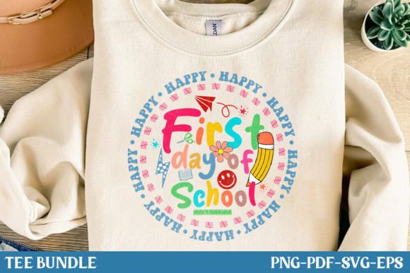 Happy First Day of School Teacher Shirt: A Versatile Design for Educators and Back-to-School Enthusiasts