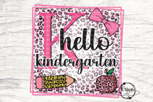 Hello Kindergarten Pink Leopard PNG: A Versatile Asset for Creative and Commercial Use