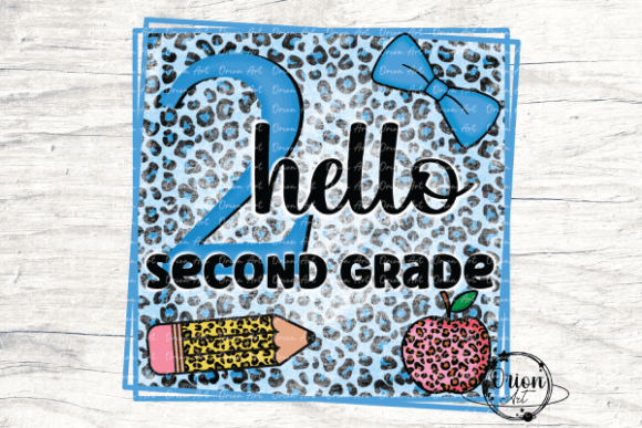 Hello Second Grade Blue Leopard PNG: A Versatile Design for Educational and Creative Projects