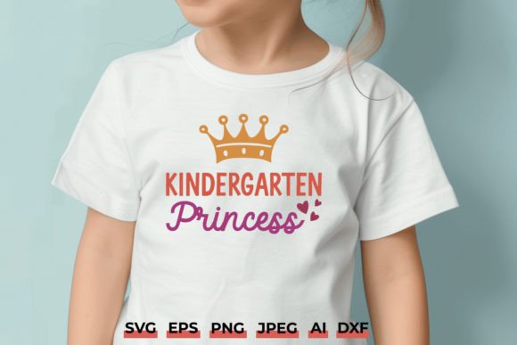 Kindergarten Princess Cute SVG Design: A Magical Way to Celebrate Your Little One’s Back-to-School Adventure