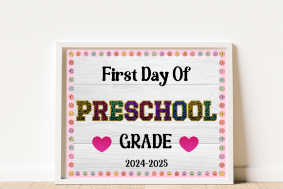Personalized First Day of School Sign