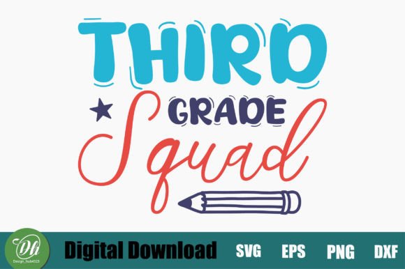 Third Grade Squad SVG Design