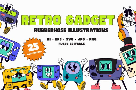 Unlocking Creativity with Retro Gadget Object Illustration